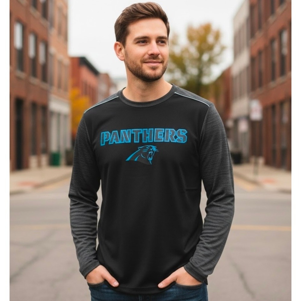 Carolina Panthers Men's Large NFL Team Apparel Long Sleeve Shirt New‎